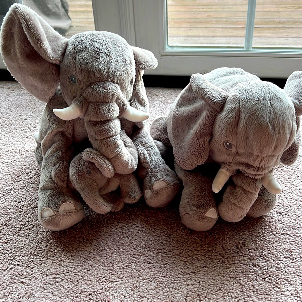 Two parent elephants and a baby from ikea